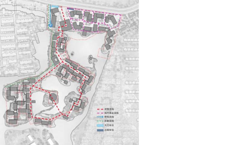 南京高淳旅游综合体建筑设计方案-流线分析