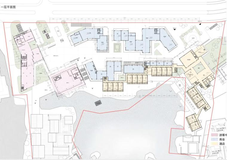 南京高淳旅游综合体建筑设计方案-一层平面图