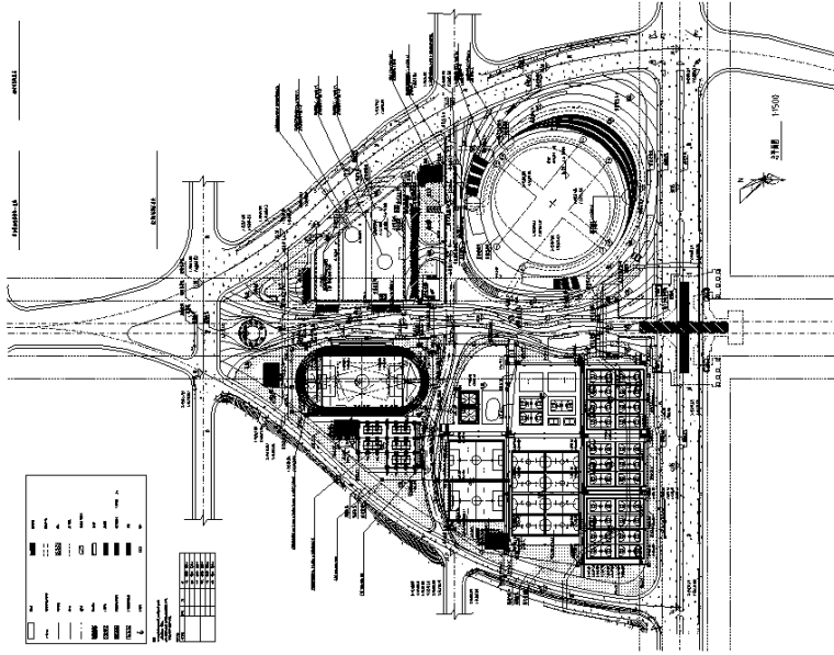 体育场馆施工图设计资料下载-湖南新建体育场馆电气项目施工图（总图）