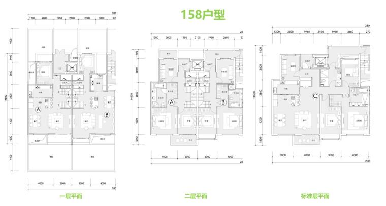 金隅合肥市包河区S1802地块综合住宅设计-158户型