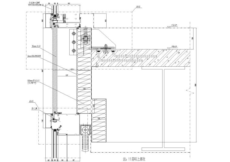 不锈钢板幕墙安装节点资料下载-99张单元幕墙节点详图