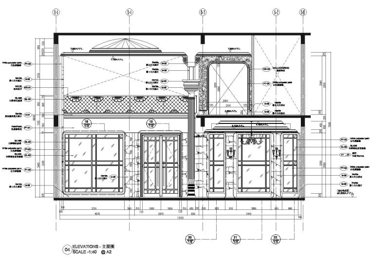 [杭州]云澜湾会所装饰施工图+效果图+水电-立面图4