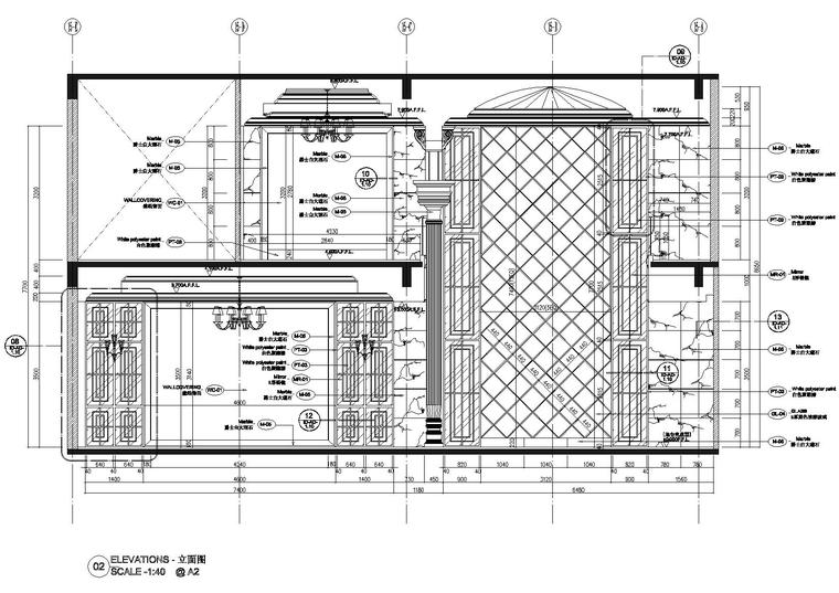 [杭州]云澜湾会所装饰施工图+效果图+水电-立面图2