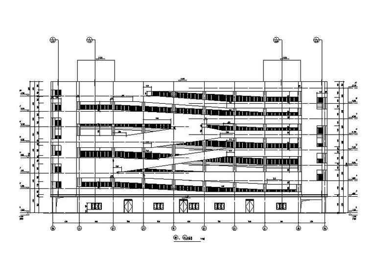 18层/27层剪力墙高层住宅楼建筑结构施工图-21#楼建筑立面图