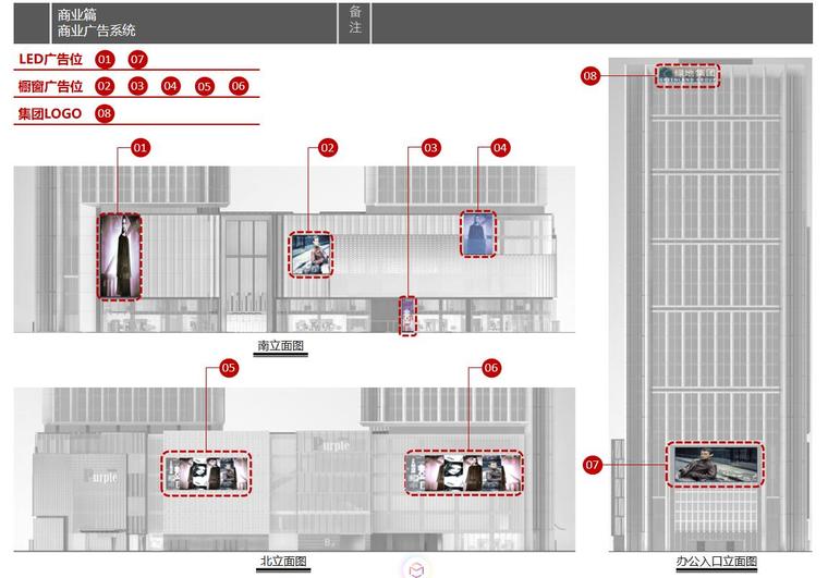 湖南路商业综合体BC品控UA国际建筑方案文本-商业广告系统