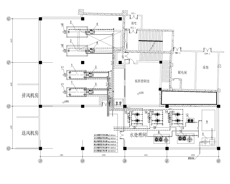 锅炉房管道平面布置图资料下载-两台4T、两台5T供暖锅炉房热力系统设计图