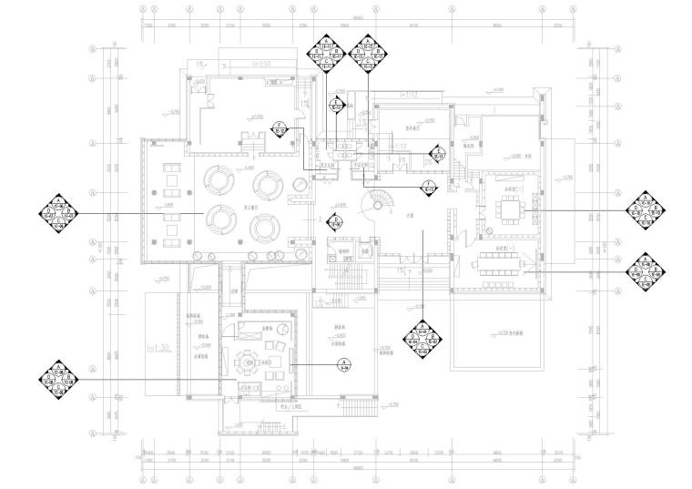 [成都]青羊南区A2栋办公楼装修工程施工图-平面索引图