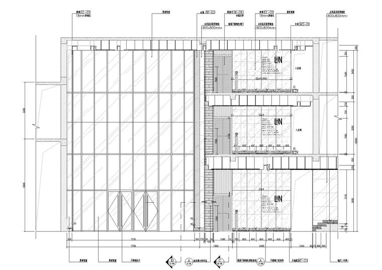 [成都]青羊南区A2栋办公楼装修工程施工图-立面图3