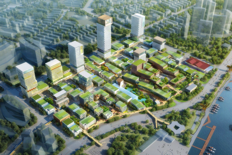 幼儿园低碳环保设计资料下载-[上海]滨江绿色低碳综合商务区城市设计文本