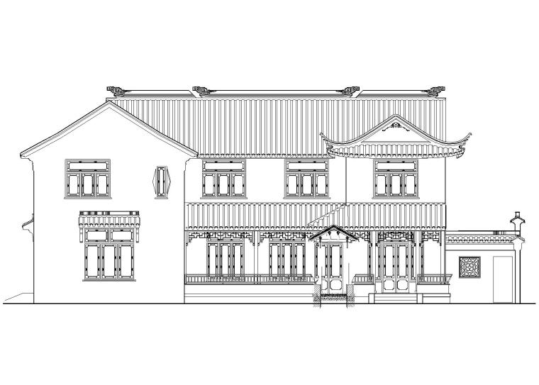 4层别墅建筑资料下载-苏式江南二层别墅建筑施工图