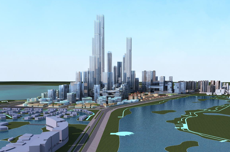 [广东]深圳湾超级总部基地云城市中心设计图