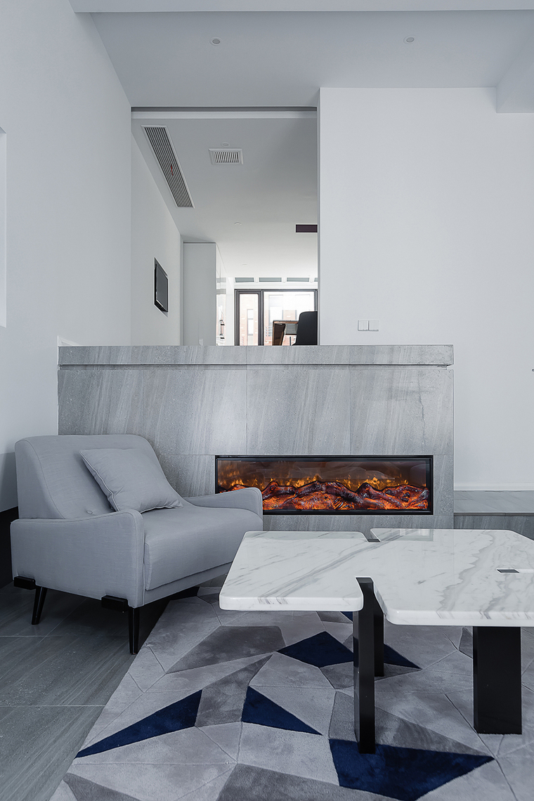 现代简约风壁炉设计