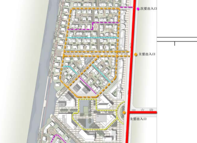 [上海]车墩总部基地办公园区建筑方案文本-松江车墩总部基地办公园区规划建筑设计车型流线图