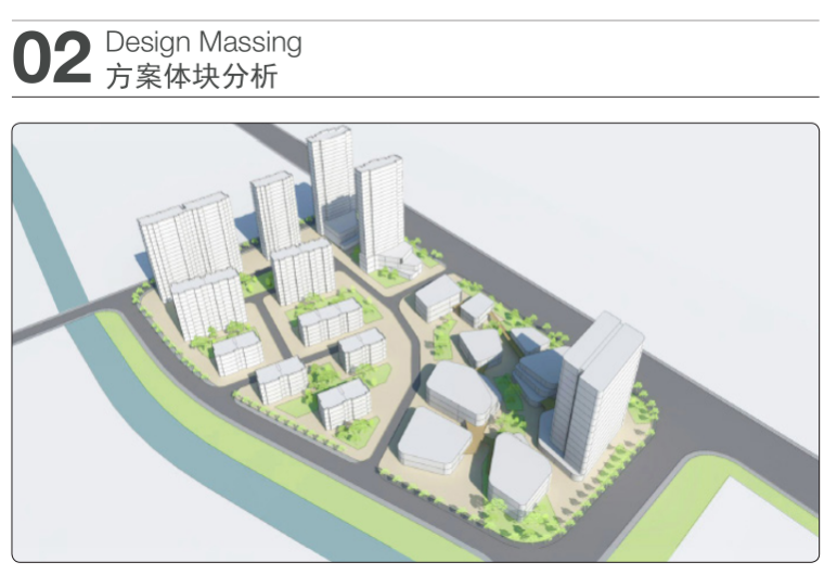 奉贤区柘林镇04-01区域地块强排方案设计-方案体块分析