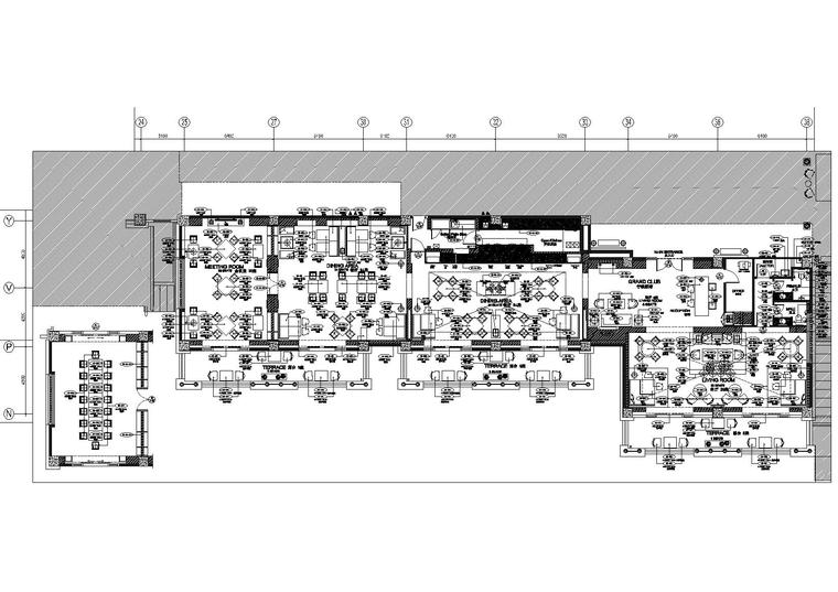 [云南]丽江君悦度假酒店装饰施工图+实景图-家具布置图