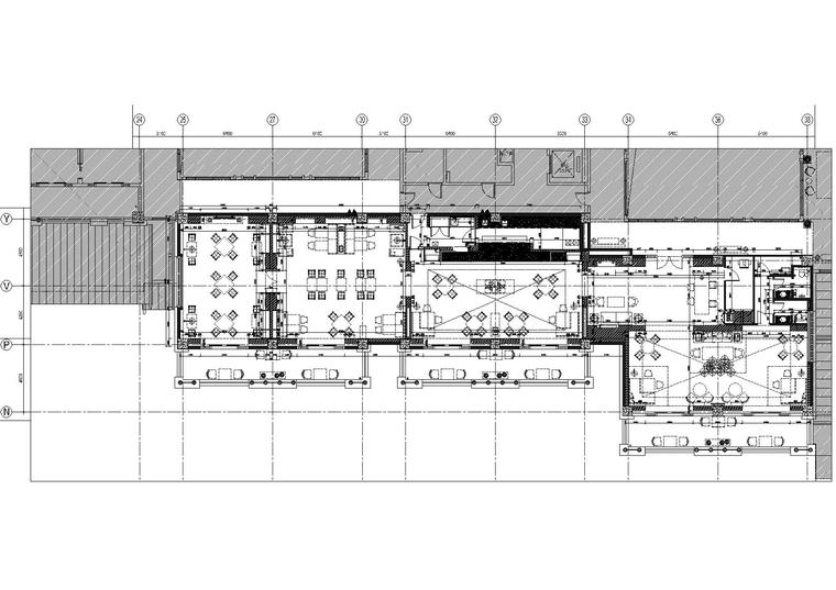 [云南]丽江君悦度假酒店装饰施工图+实景图-墙体尺寸图