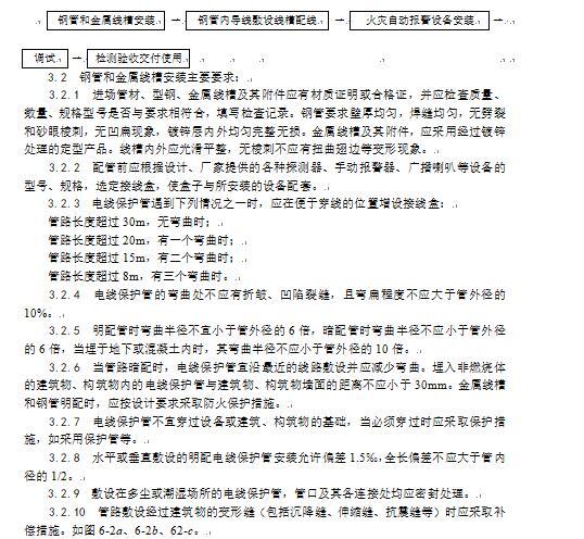 火灾自动报警系统安装施工工艺-钢管线材安装要求