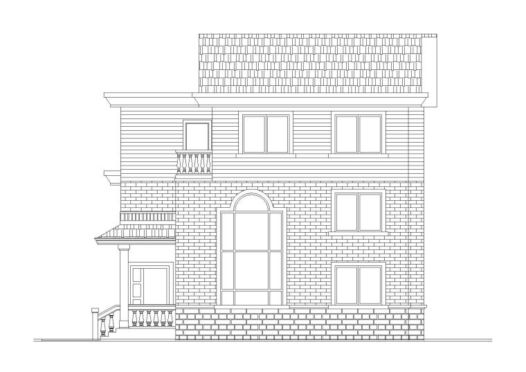 三层住宅平面资料下载-三层新农村住宅小别墅建筑施工图