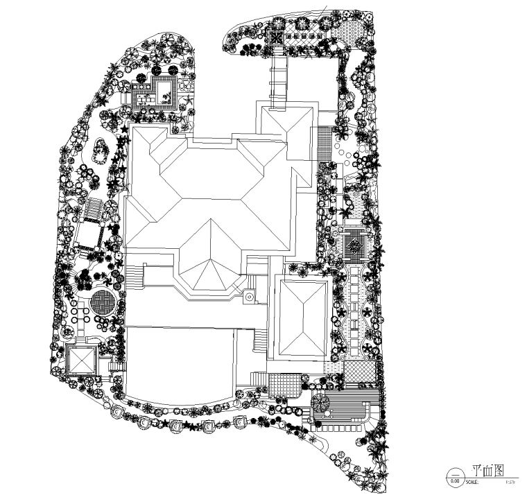 高端别墅智能化设计资料下载-[广东]东莞碧水天源别墅景观设计CAD施工图