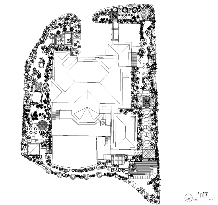 别墅中式园林cad图资料下载-[广东]东莞碧水天源别墅景观设计CAD施工图