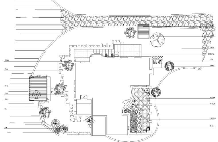 cad欧式平面设计图资料下载-波西米亚岛景观别墅设计CAD施工图