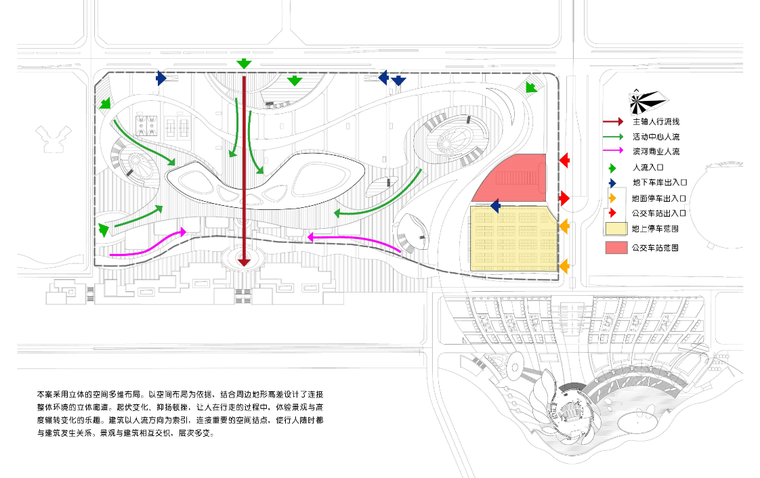 [江苏]生态文体开放空间活动中心建筑方案图-生态文体开放空间活动中心建筑方案交通组织