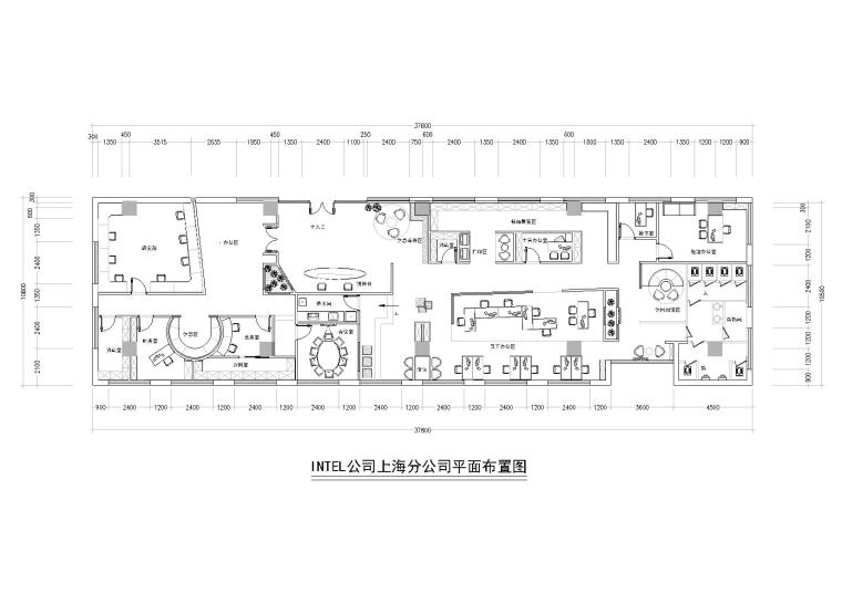 顶级ktv设计公司资料下载-[上海]INTEL公司办公施工图+3D模型+效果图