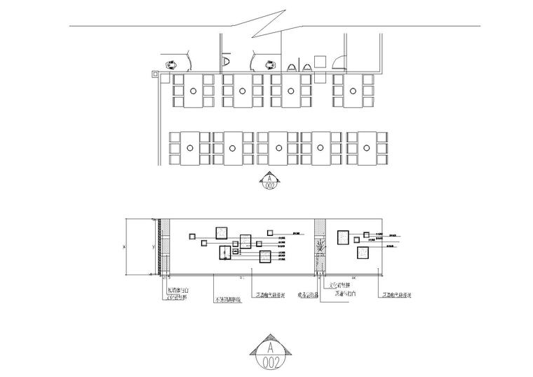 铜锅火锅店装饰设计施工图+3D模型+效果图-立面图