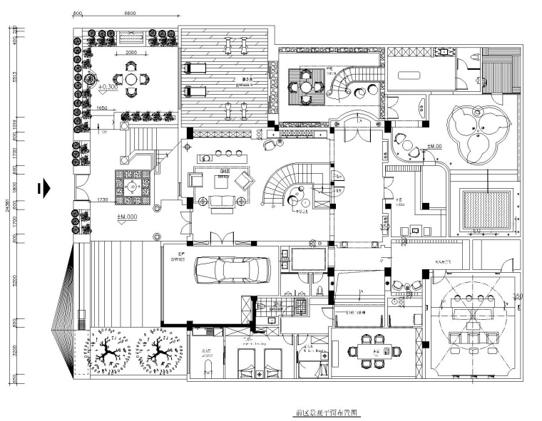 别墅庭院设计的CAD图资料下载-别墅庭院花园全套CAD施工图-含效果图