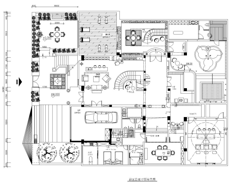 庭院平面图素材资料下载-别墅庭院花园全套CAD施工图-含效果图