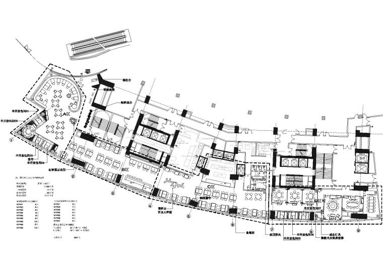 圆弧门头装修效果图资料下载-[深圳]鼎悦坊火锅餐厅室内施工图+效果图