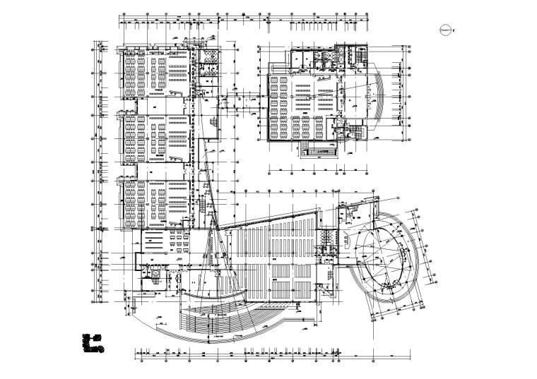 [安徽]安徽大学逸夫图书馆建筑方案图-安徽大学逸夫图书馆建筑方案一层平面图