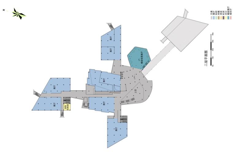 [辽宁]朝阳市古生物化石博物馆建筑方案图-辽宁朝阳古生物化石博物馆二层平面图