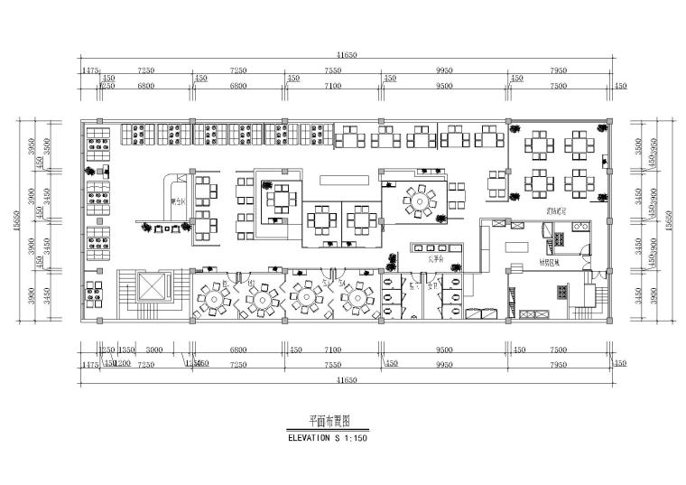 [成都]符妈真味轩火锅店CAD+3D模型+效果图-二层平面布置图