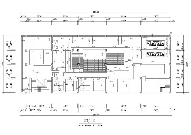 [成都]符妈真味轩火锅店CAD+3D模型+效果图-天花尺寸图