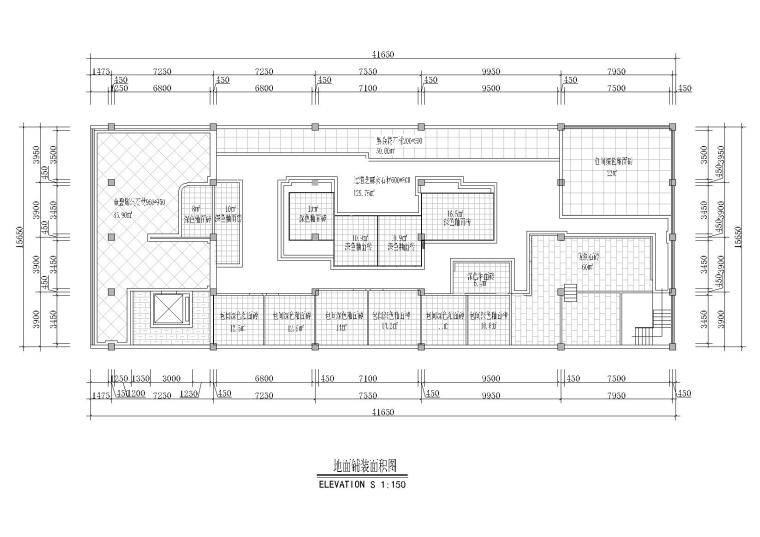 [成都]符妈真味轩火锅店CAD+3D模型+效果图-地面铺装图