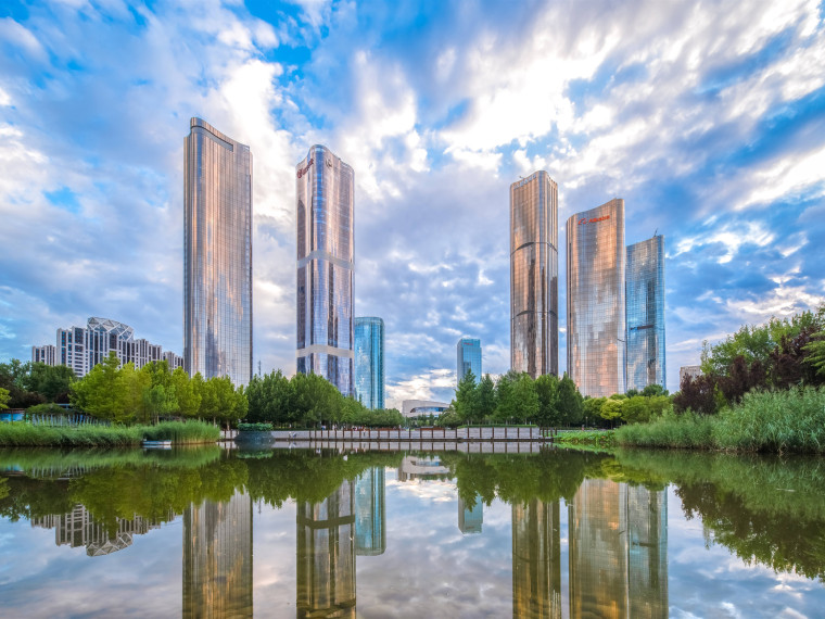 绿化带夜景资料下载-北京大望京综合开发项目