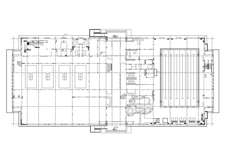 03国家体育总局射击射箭运动中心综训馆0.0m标高平面图