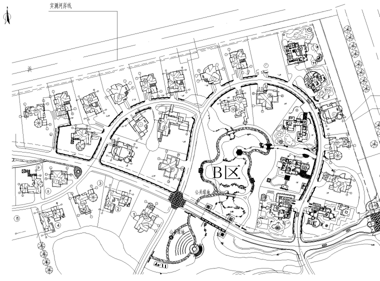 欧式建筑别墅cad资料下载-中房森林居住别墅区景观方案CAD施工图