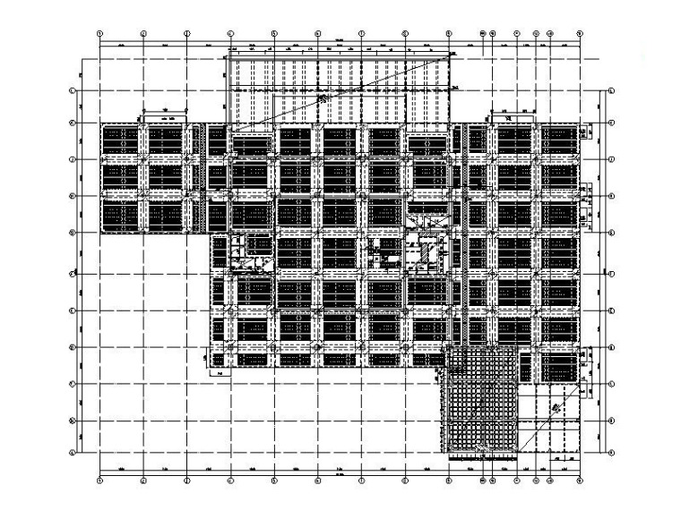 混泥土楼梯剖面图资料下载-8层钢混框架结构大学图书馆建筑结构施工图