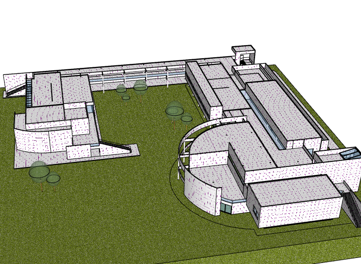 多层住宅su建筑模型资料下载-理查德.迈耶名作Weishaupt Forum建筑模型