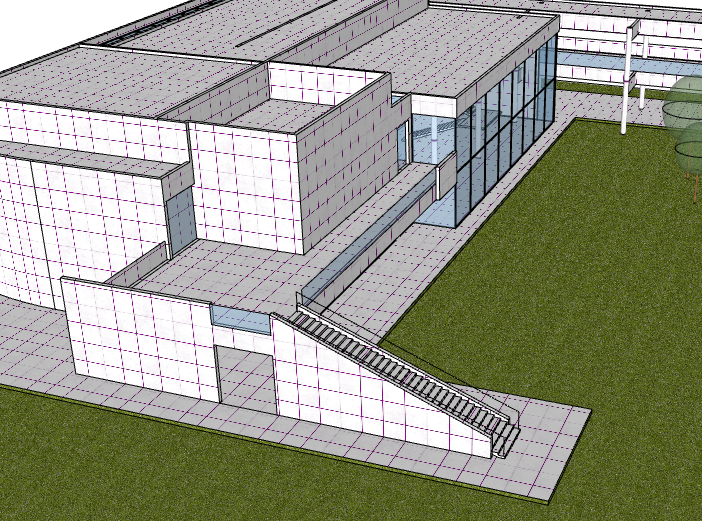 理查德.迈耶名作Weishaupt Forum建筑模型-Weishaupt Forum建筑SU模型4