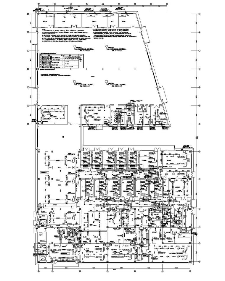 奕森科技上海新建厂房项目暖通图详细计算书-一层通风空调风管平面图