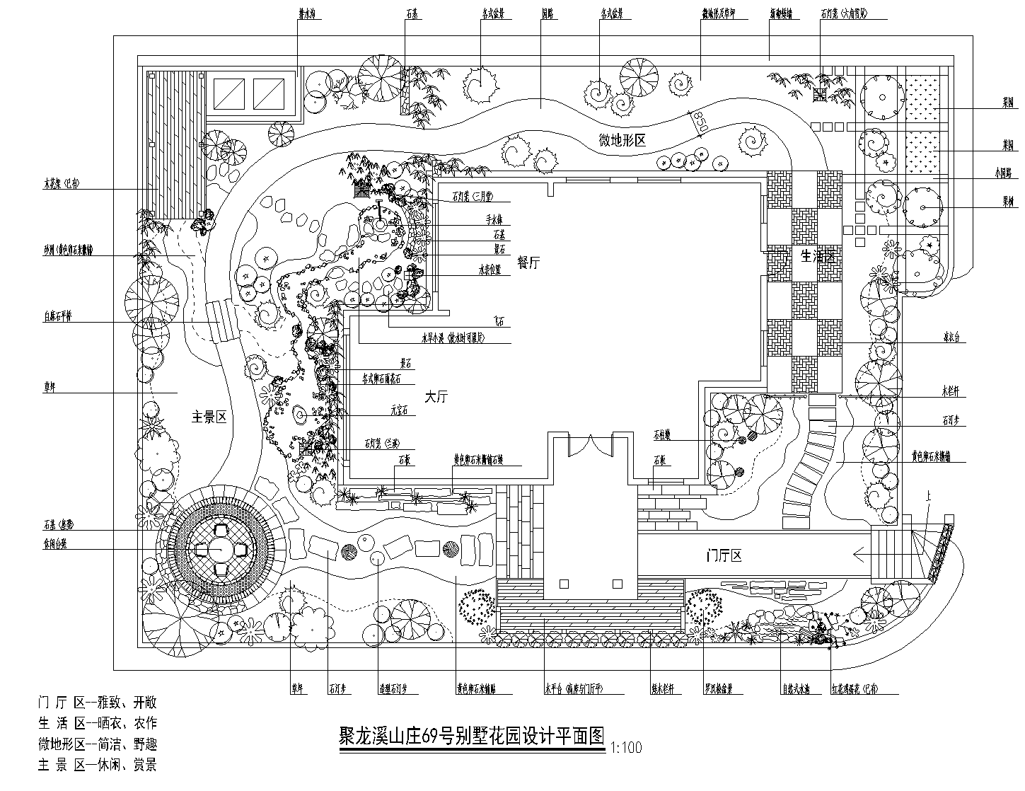 [广东]珠海别墅花园景观设计cad平面&实景图立即下载
