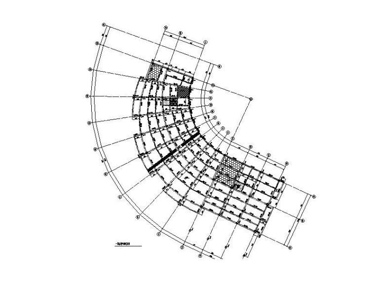 弧形三层建筑资料下载-弧形框架-少墙学生服务中心结构施工图2018