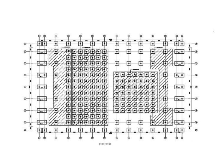 室外游泳跳水场建筑结构施工图（2014）-桩和基础平面布置大样