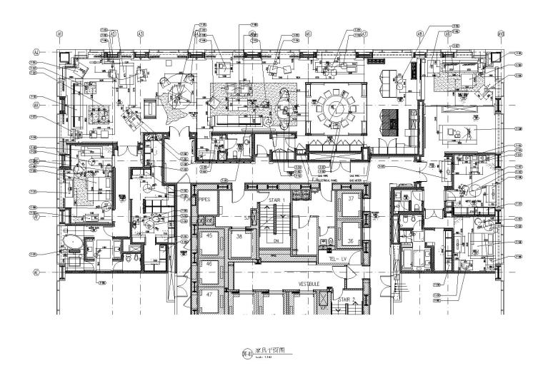 9层公寓平面资料下载-季裕堂-北京银泰柏悦府52层公寓设计施工图