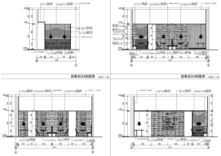 [上海]味千拉面西郊百联店施工图+效果图-立面图3