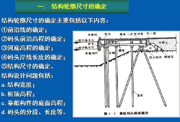 港口水工建筑物之高桩码头讲义-结构轮廓尺寸的确定