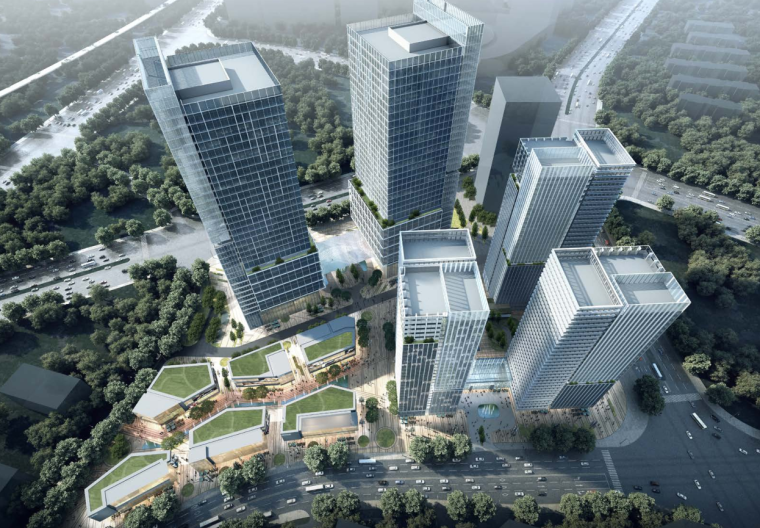 深圳高层人才公寓资料下载-[湖南]超高层办公、人才公寓、商业建筑